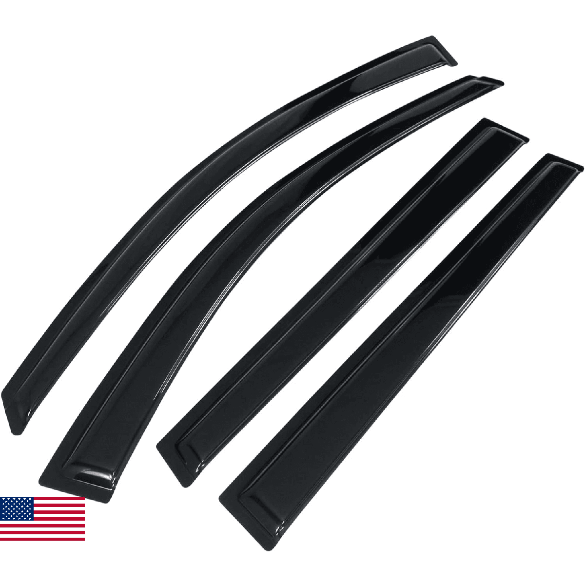 Tape On Window Visors Fits for 2014-2024 Jeep Cherokee, Side Auto Window Wind De - Image 1