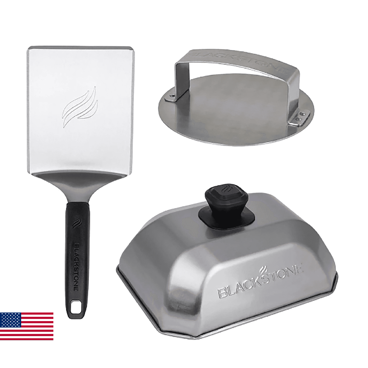 Blackstone 5462 Hamburger Kit (3 Piece) – Metal Flipper Spatula Turner, Basting - Image 1