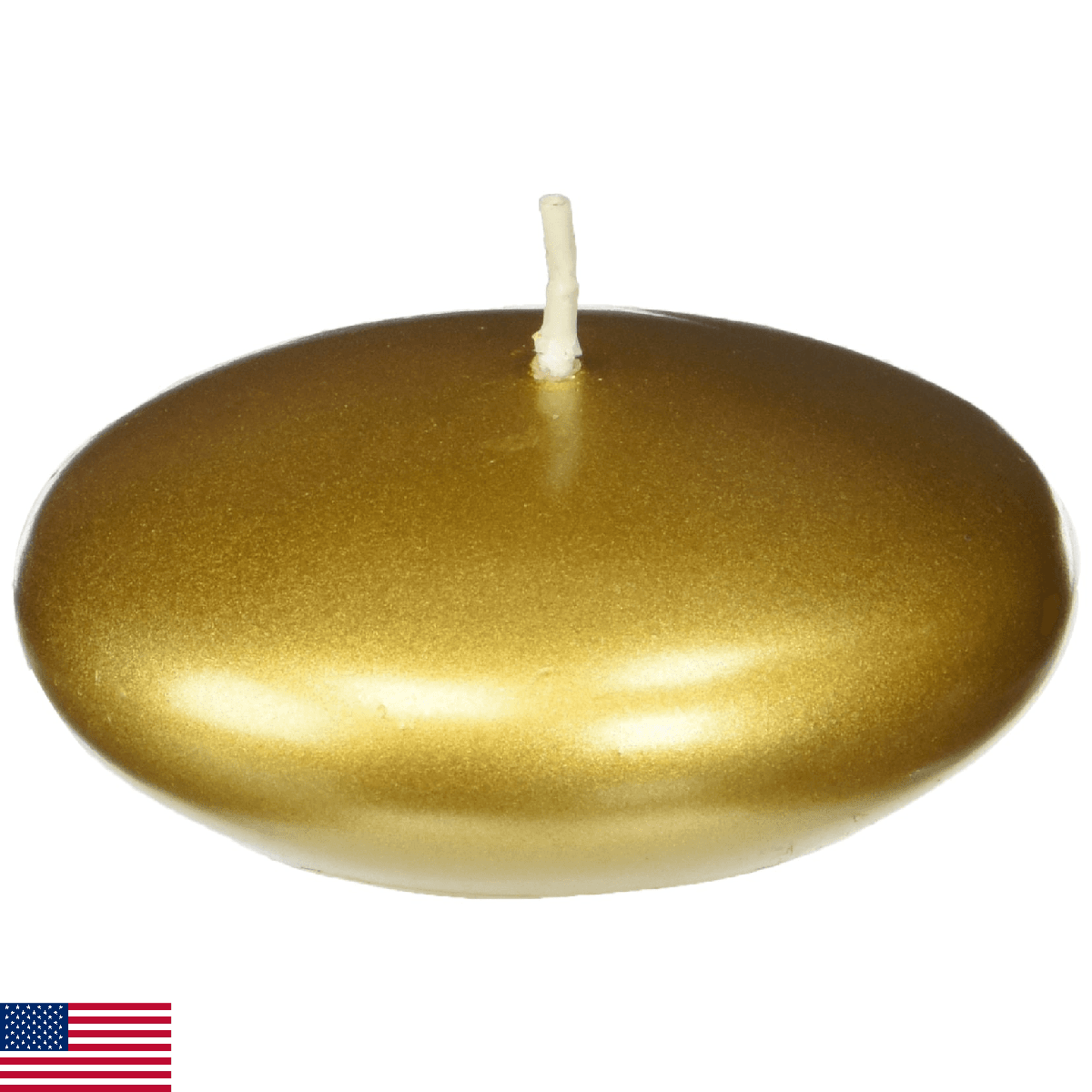 Zest Candle 12-Piece Folding Candles 3 Inch Metallic Bronze Gold - Image 1