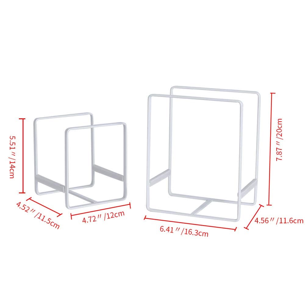 ORZ Organizer for Cabinet, Set of 2 Plate Holders Metal Plate Storage Rack for C - Thumbnail 4