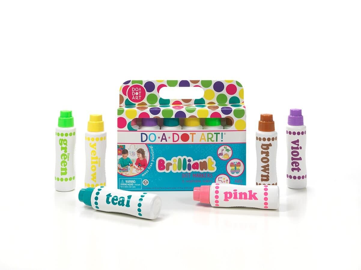 Do A Dot Art! Brilliant Colors 6 Pack Washable Paint Dot Markers Daubers for Chi - Thumbnail 6