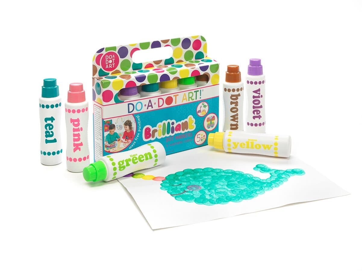 Do A Dot Art! Brilliant Colors 6 Pack Washable Paint Dot Markers Daubers for Chi - Thumbnail 2