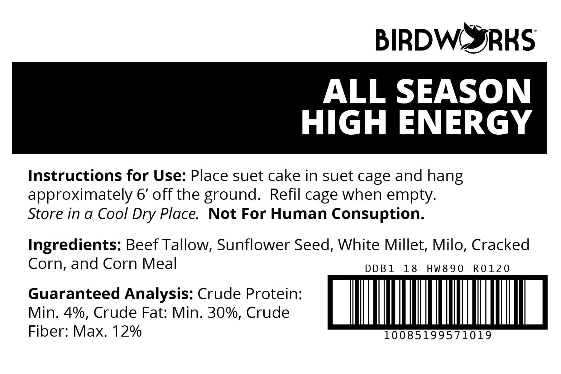 Heath Outdoor Products DDB1-18 All Season High Energy Suet Cake, Case of 18. - Thumbnail 4