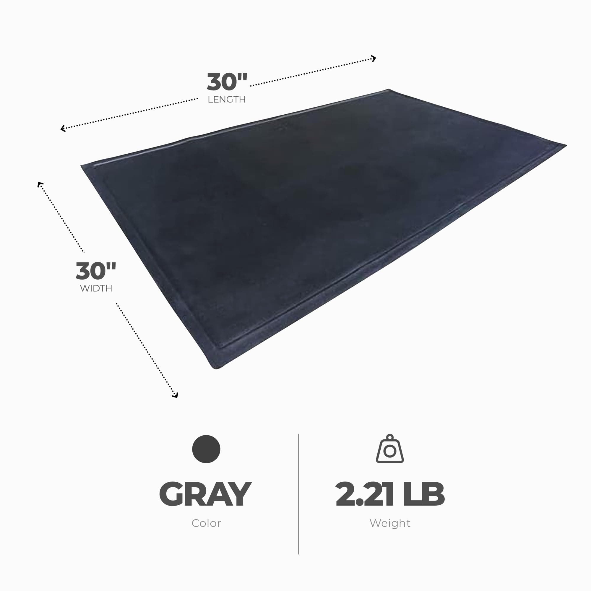 DiversiTech Outdoor Gas Grill BBQ & Fire Pit Mat, 30" x 30", Black - Thumbnail 3