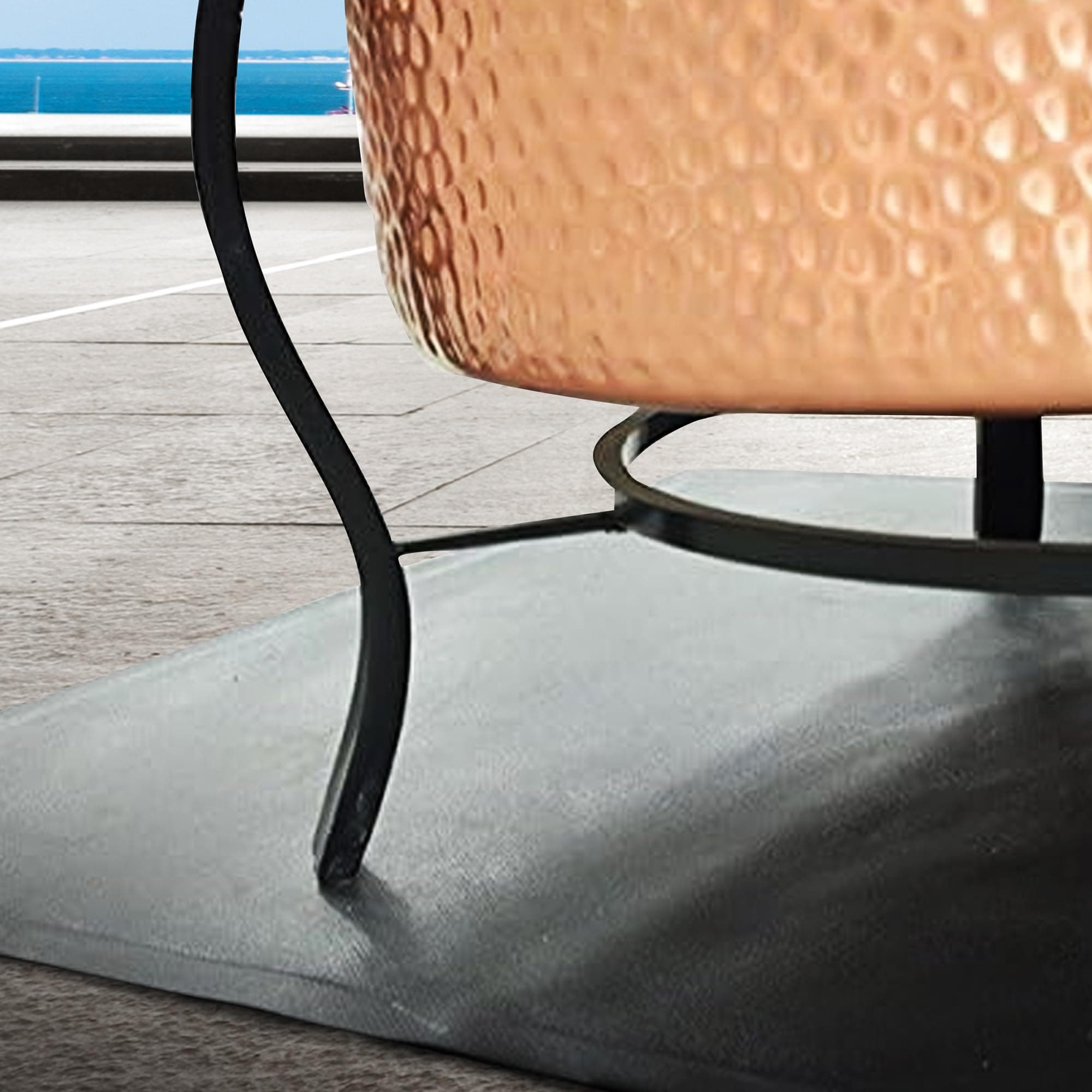 DiversiTech Outdoor Gas Grill BBQ & Fire Pit Mat, 30" x 30", Black - Thumbnail 5