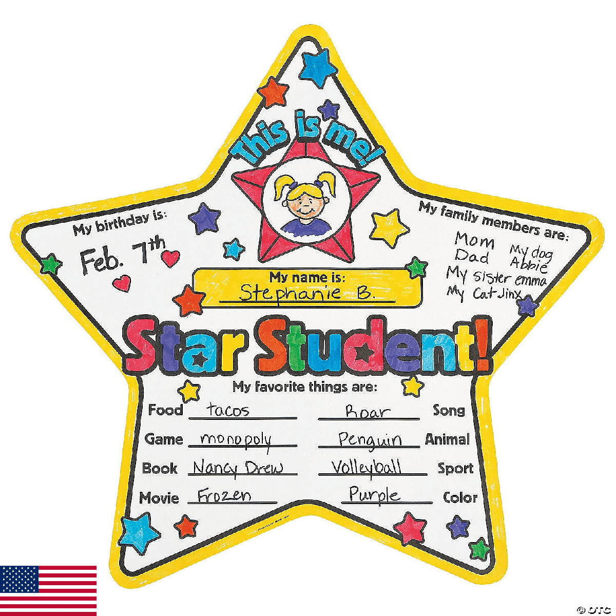 Fun Express Star Student Poster- 30 Color Your Own Activities - Classroom Teache - Image 1