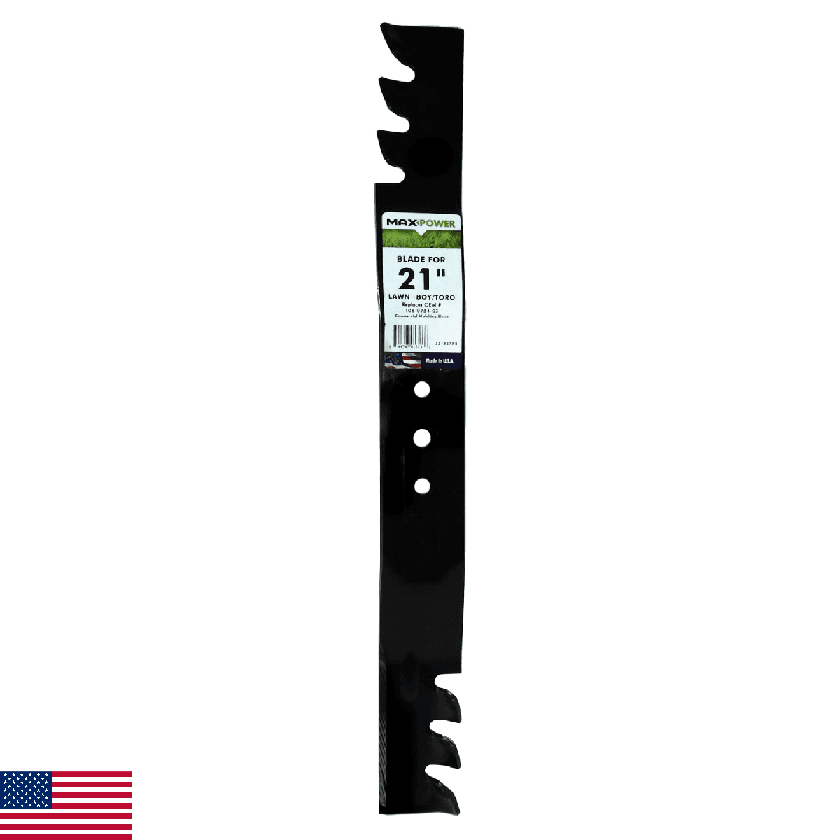 MaxPower 331387XB Commercial Mulching Blade for 21 in. Cut Toro, Exmark, Lawn Bo - Image 1