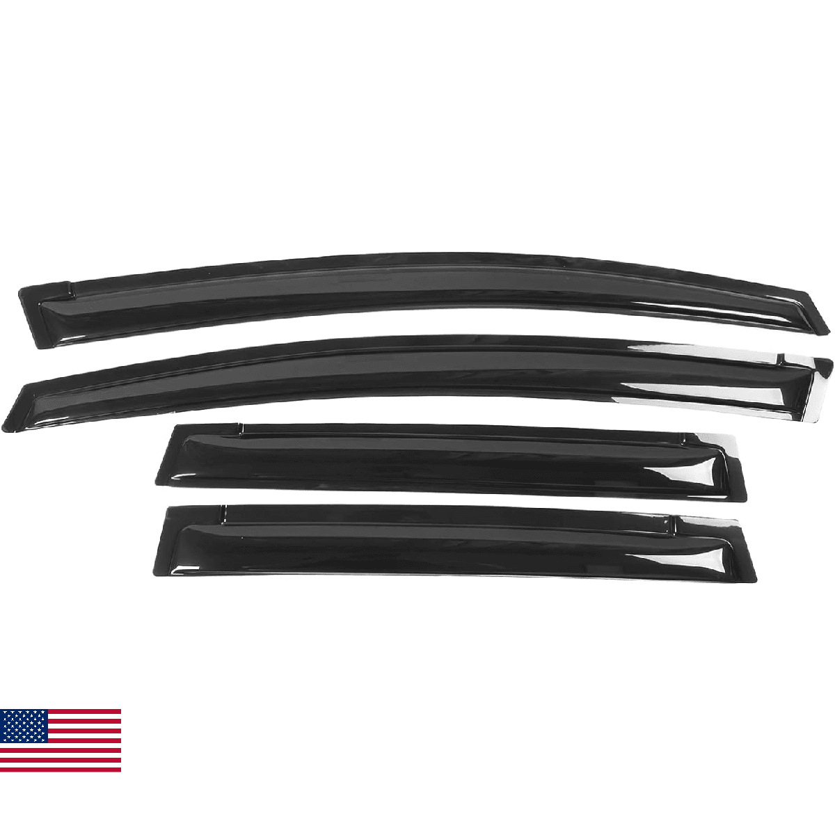 Tape On Window Visors Fits for 2009-2014 Honda Fit 4 Door Only, Side Auto Window - Image 1