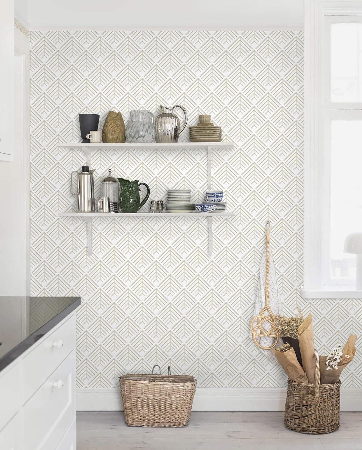 Heroad Boho Peel and Stick Wallpaper Beige Renter Friendly Wall Paper Peel and S - Thumbnail 5