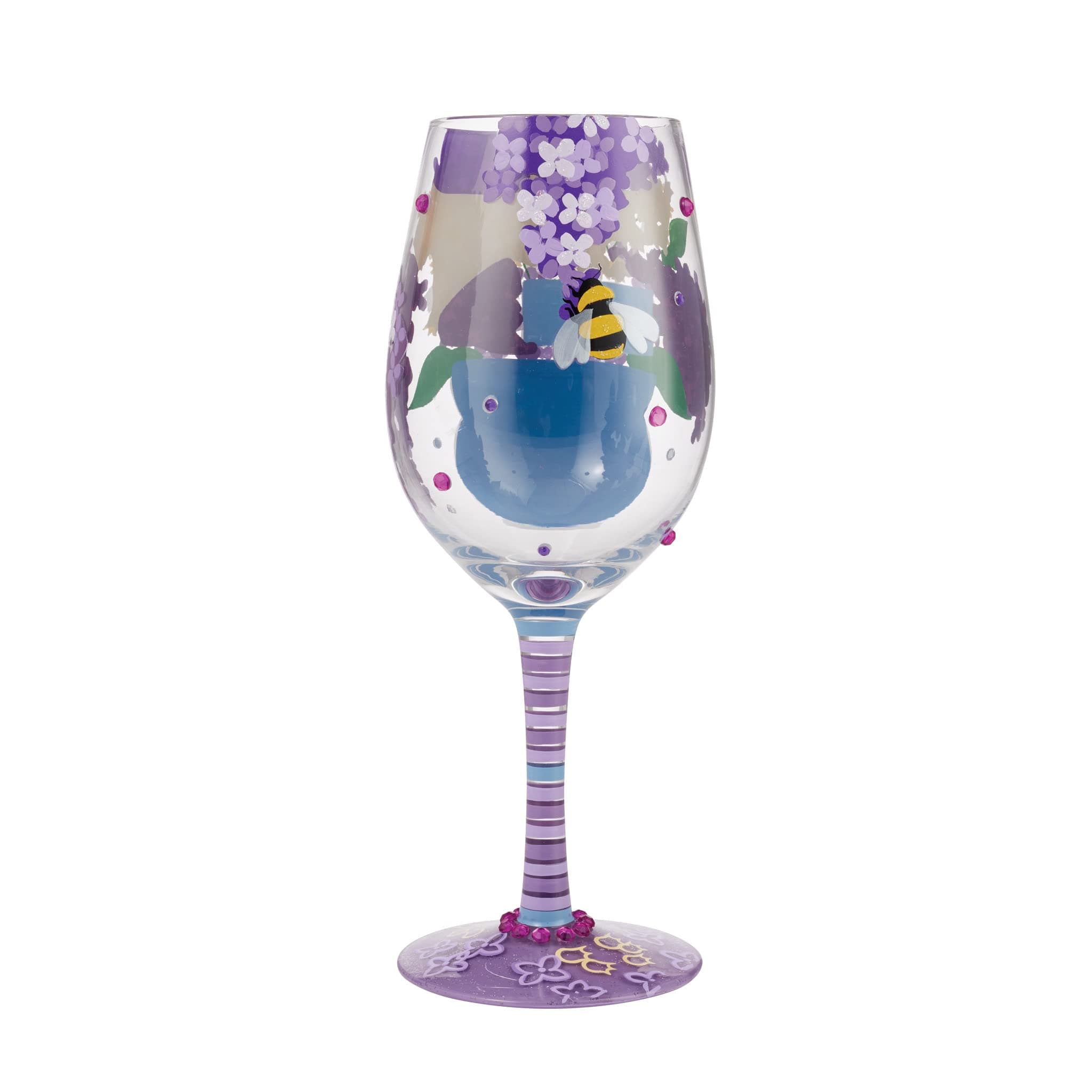 Enesco Designs by Lolita Best Grandma Ever Hand-Painted Artisan Wine Glass, 15 O - Thumbnail 4