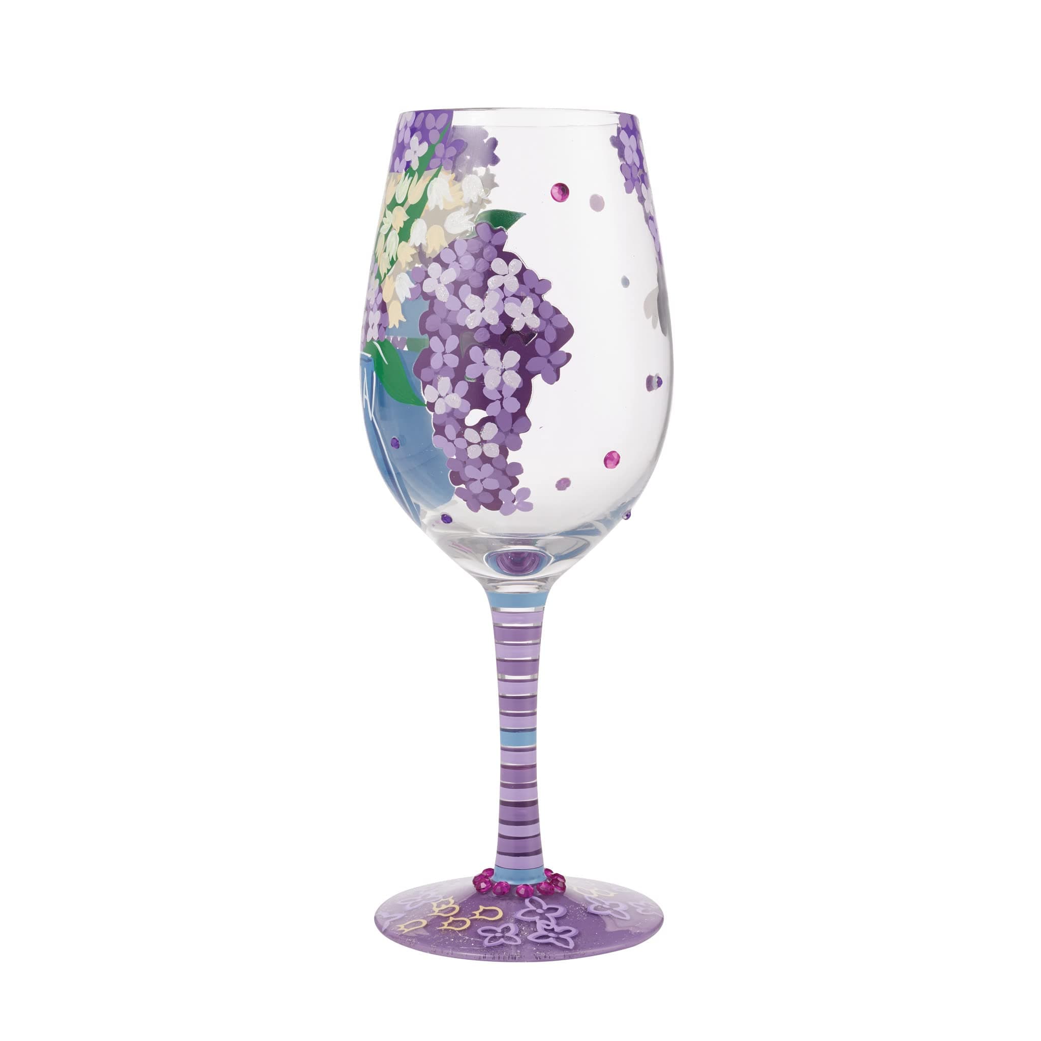 Enesco Designs by Lolita Best Grandma Ever Hand-Painted Artisan Wine Glass, 15 O - Thumbnail 5