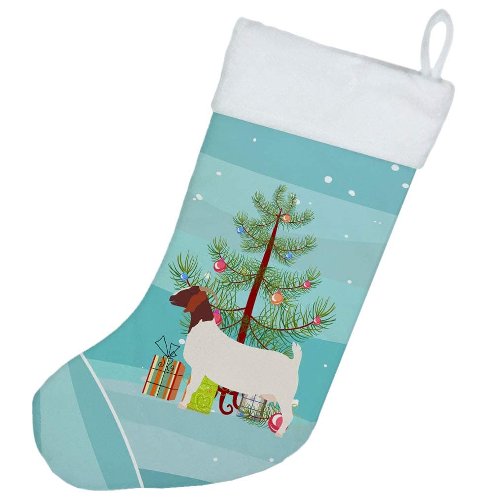 Caroline's Treasures BB9253CS Boer Goat Christmas Christmas Stocking, Teal Firep - Thumbnail 2