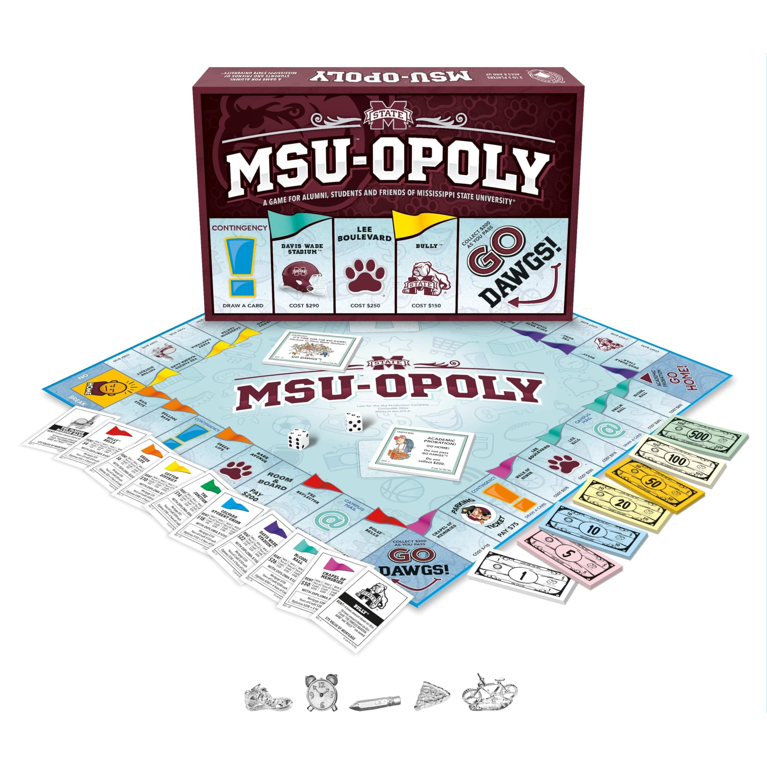 Late for the Sky Mississippi State University Opoly Board Game for 2–6 Players, - Thumbnail 3