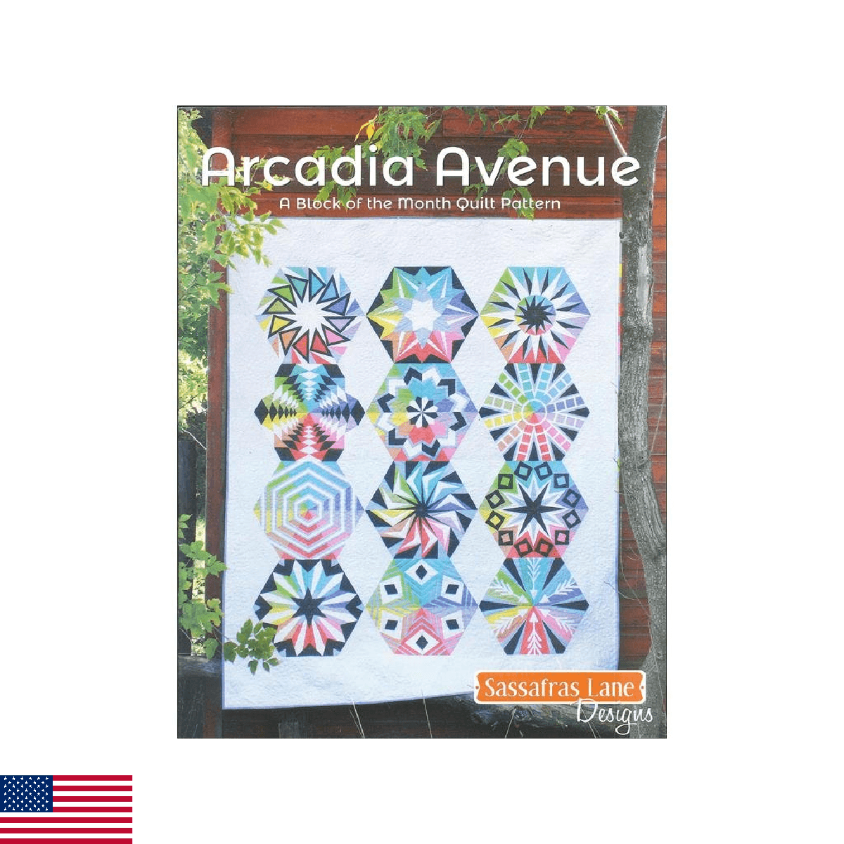 Sassafras Lane Designs Arcadia Avenue BOM Pattern, White Medium - Image 1