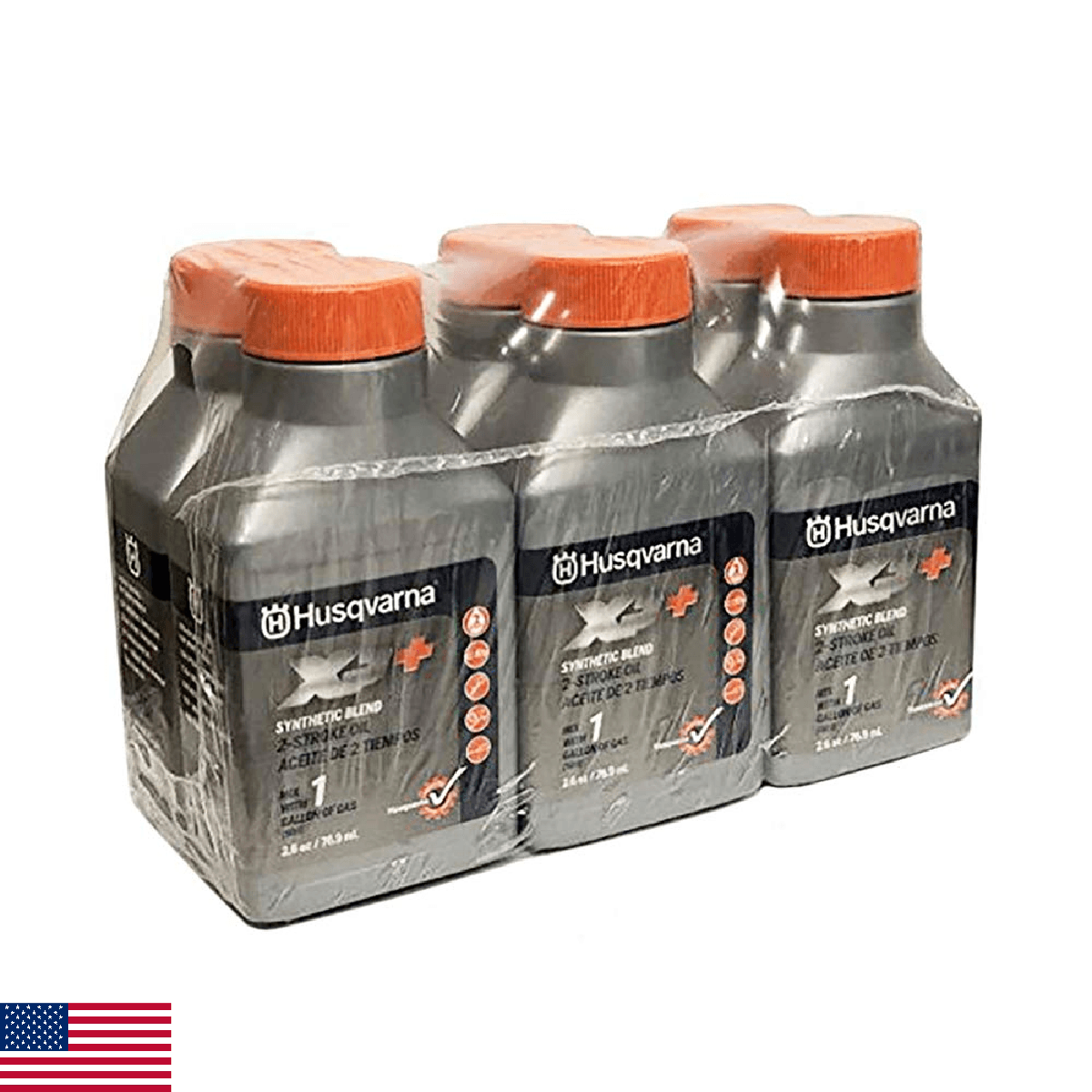 Husqvarna XP+ 2 Stroke Oil 2.6 oz. Bottle 6-Pack - Image 1