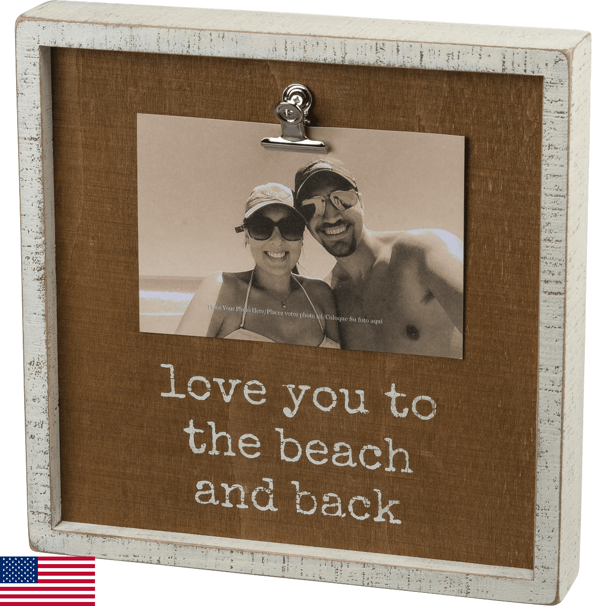 Primitives by Kathy 102955 Inset Box Photo Frame, 10" Square, Love You to The Be - Image 1
