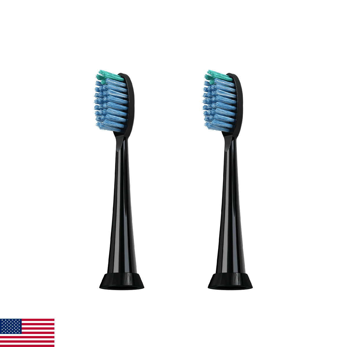 TAO Clean Daily Care Whitening Replacements Heads - Black - 2 Pack - Image 1