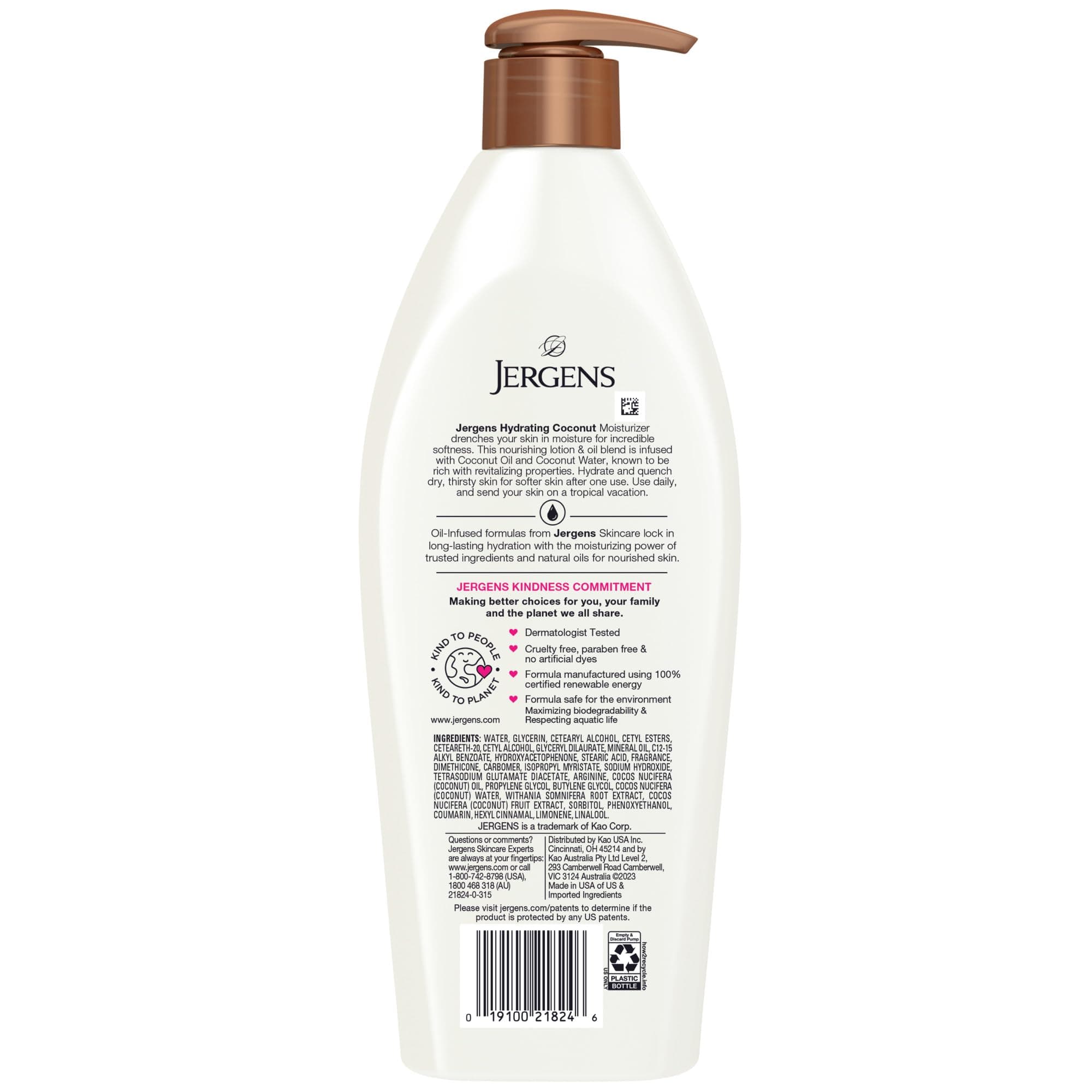 Jergens Hydrating Coconut Body Lotion, Hand and Body Moisturizer, Infused with C - Thumbnail 7