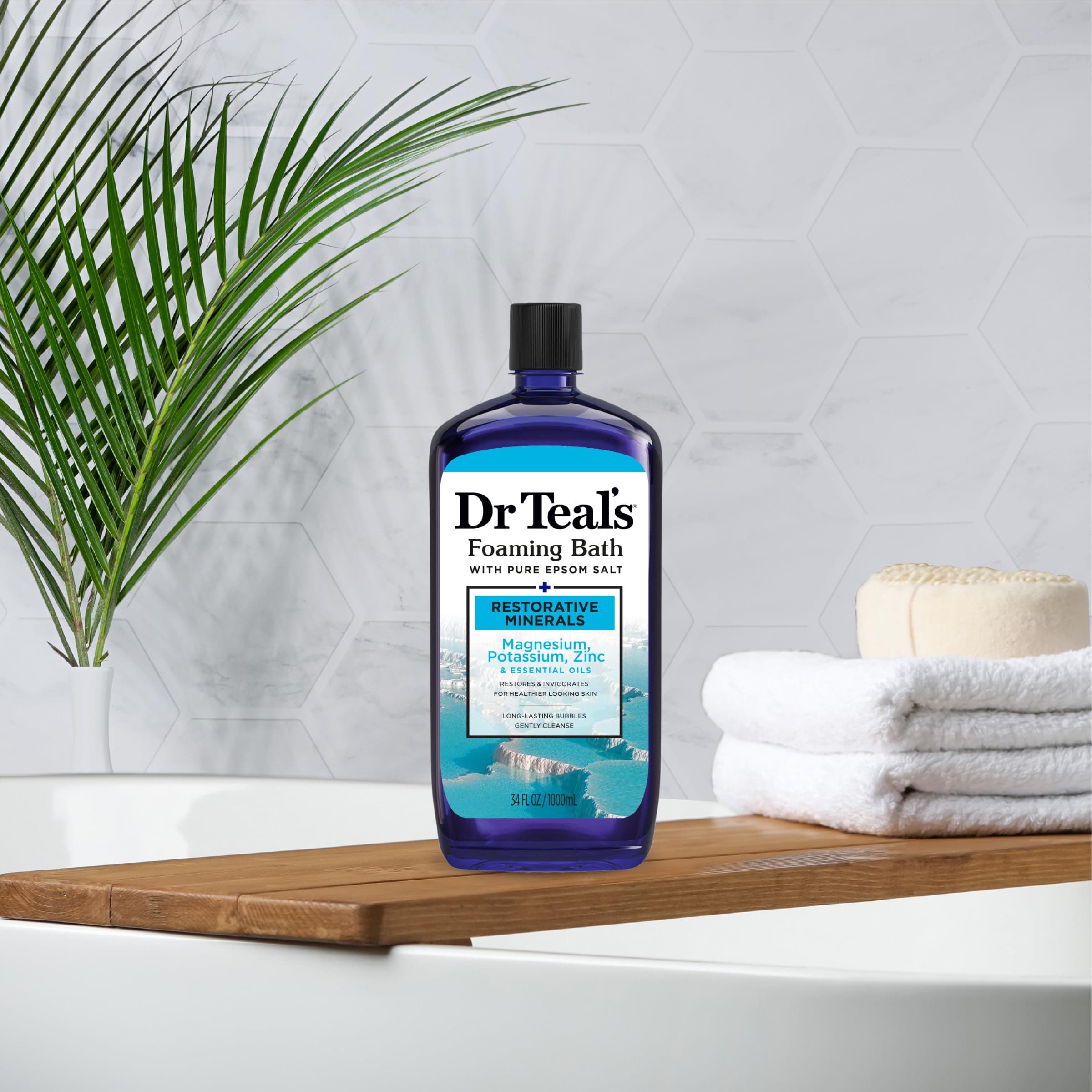 Dr Teal's Foaming Bath with Pure Epsom Salt, Restorative Minerals with Magnesium - Thumbnail 6