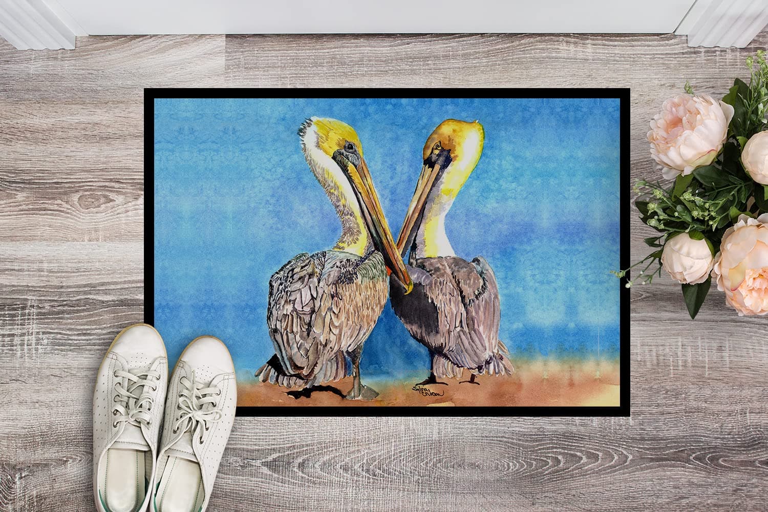 Caroline's Treasures 8539-MAT Pelican Doormat 18x27 Front Door Mat Indoor Outdoo - Thumbnail 3