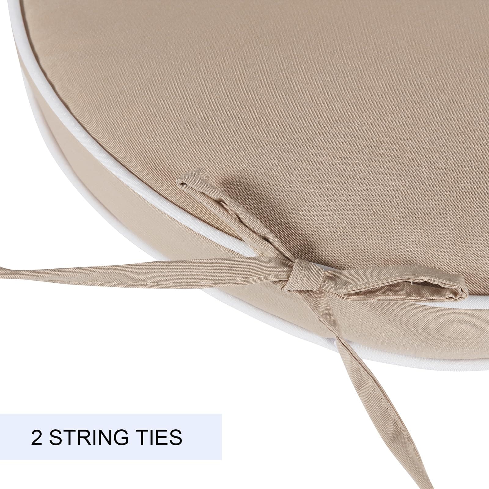 Blytieor Outdoor Bistro Chair Cushions Set of 2 Waterproof 15" Round Seat Cushio - Thumbnail 6