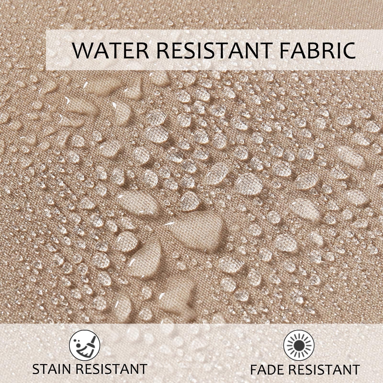 Blytieor Outdoor Bistro Chair Cushions Set of 2 Waterproof 15" Round Seat Cushio - Thumbnail 3