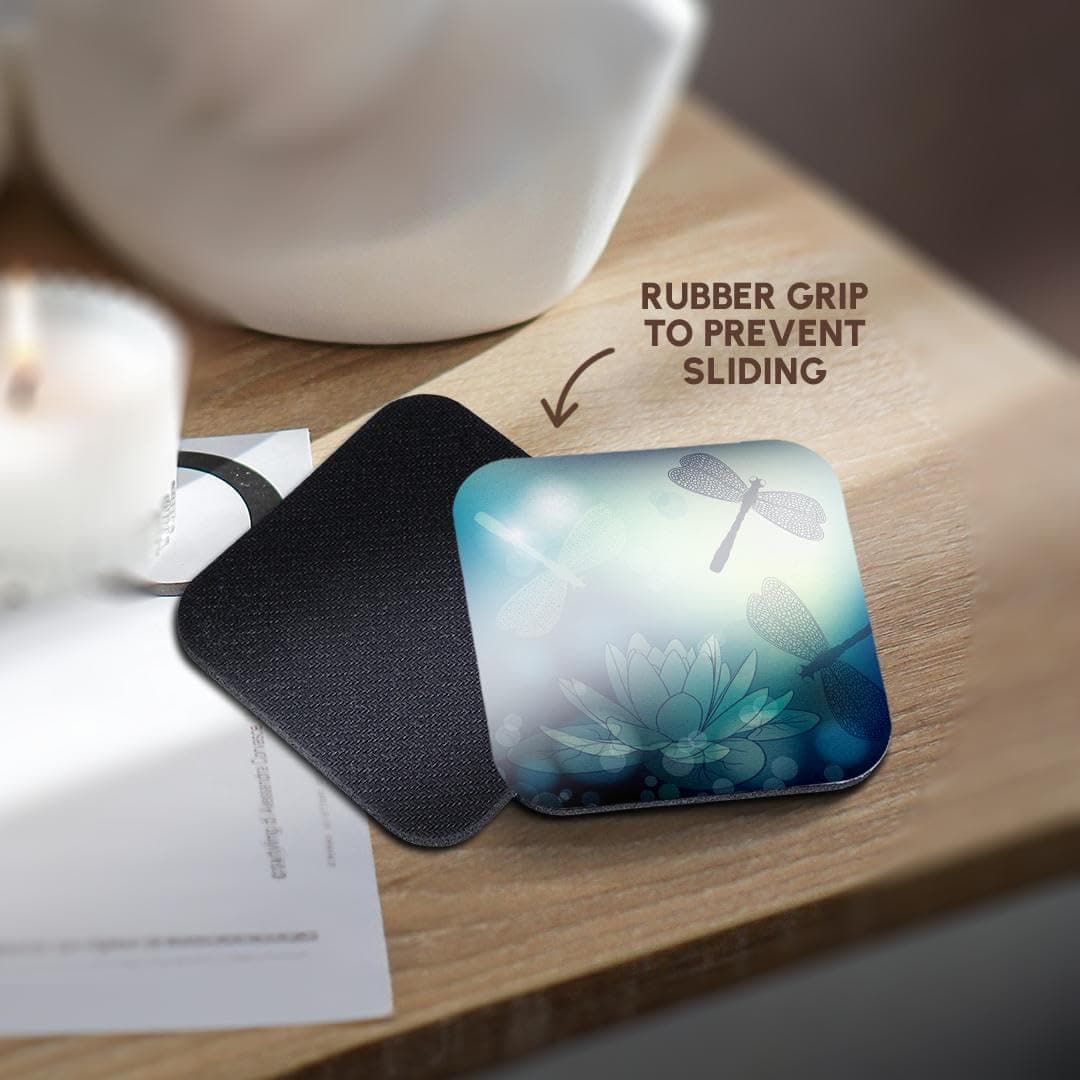 3dRose Translucent Shimmering Blue Dragonflies and - Soft Coasters, Set of 8 (CS - Thumbnail 4