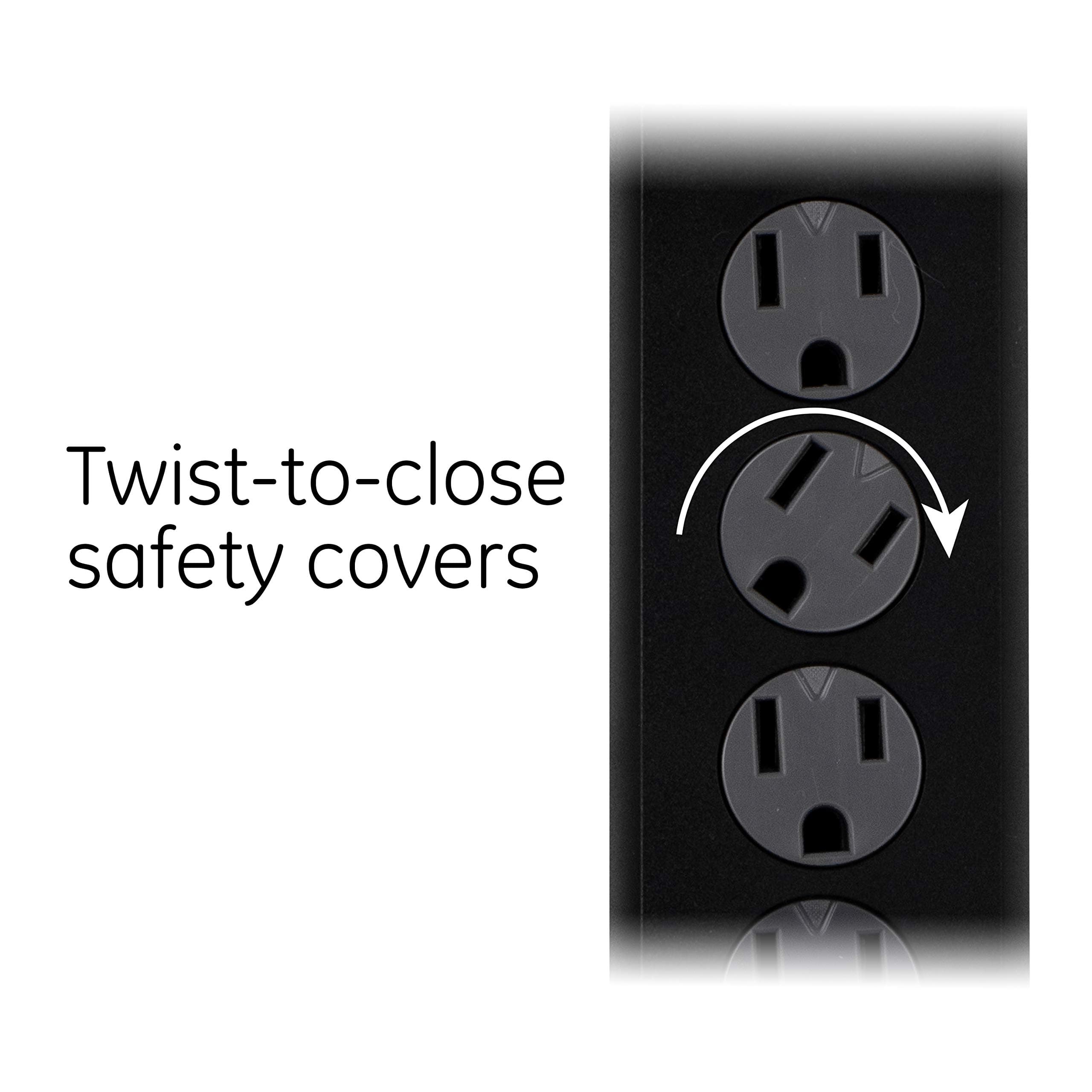 GE 4-Outlet Surge Protector, 2 USB Ports, 6ft Cord, Flat Plug, 450 Joules - Thumbnail 7
