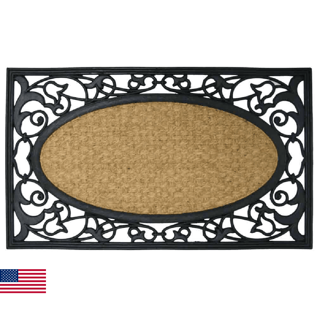 Rubber-Cal "Celtic Sea Outdoor Coco Coir Decorative Rubber Doormat, 18 x 30-Inch - Image 1
