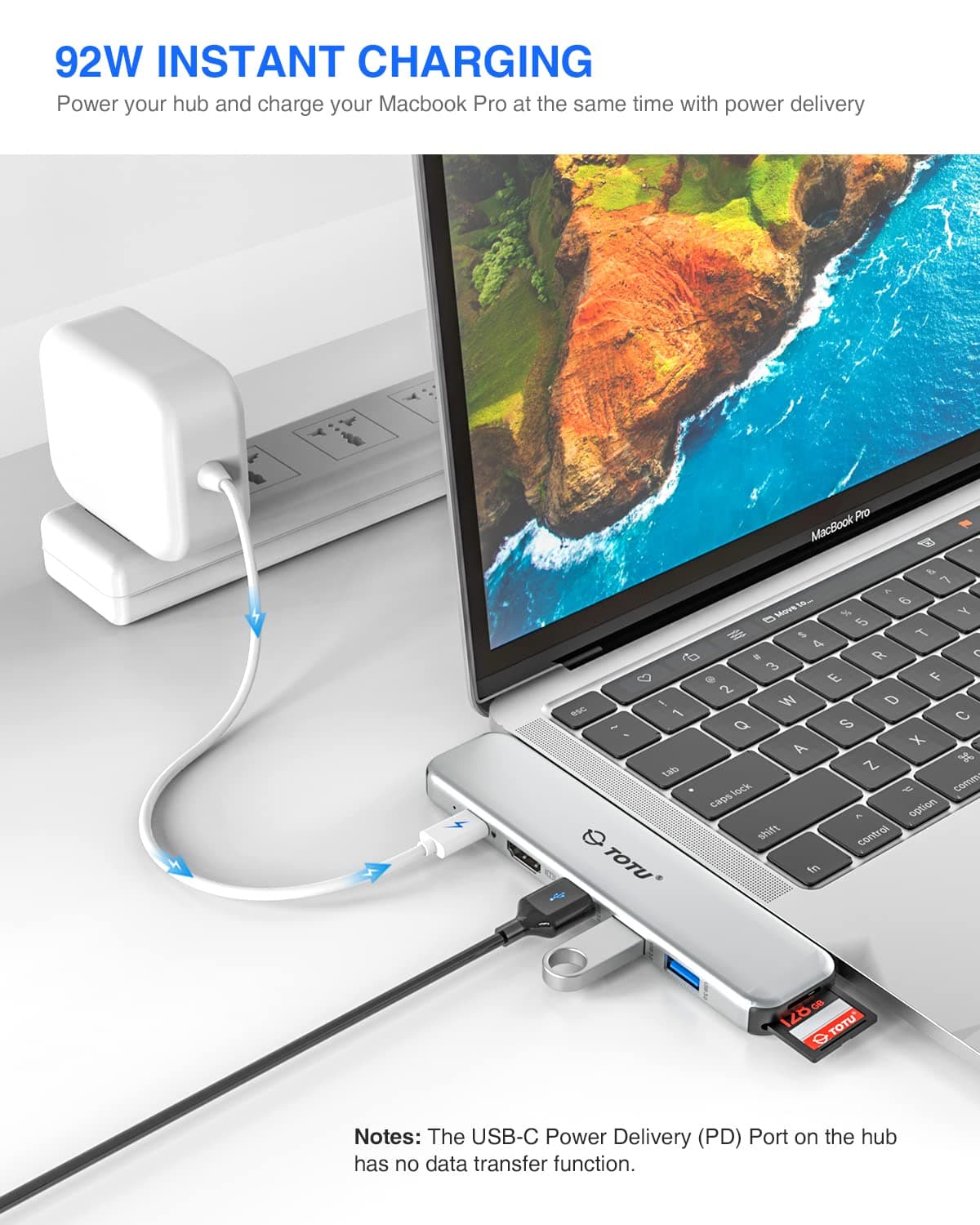 MacBook USB C Hub Multiport Adapter, 8 in 2 MacBook Docking Station with Dual HD - Thumbnail 5