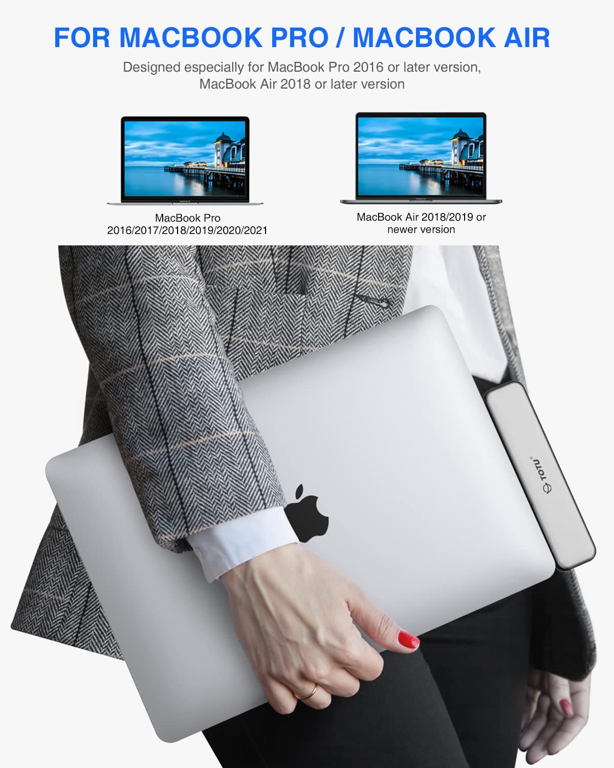 MacBook USB C Hub Multiport Adapter, 8 in 2 MacBook Docking Station with Dual HD - Thumbnail 7