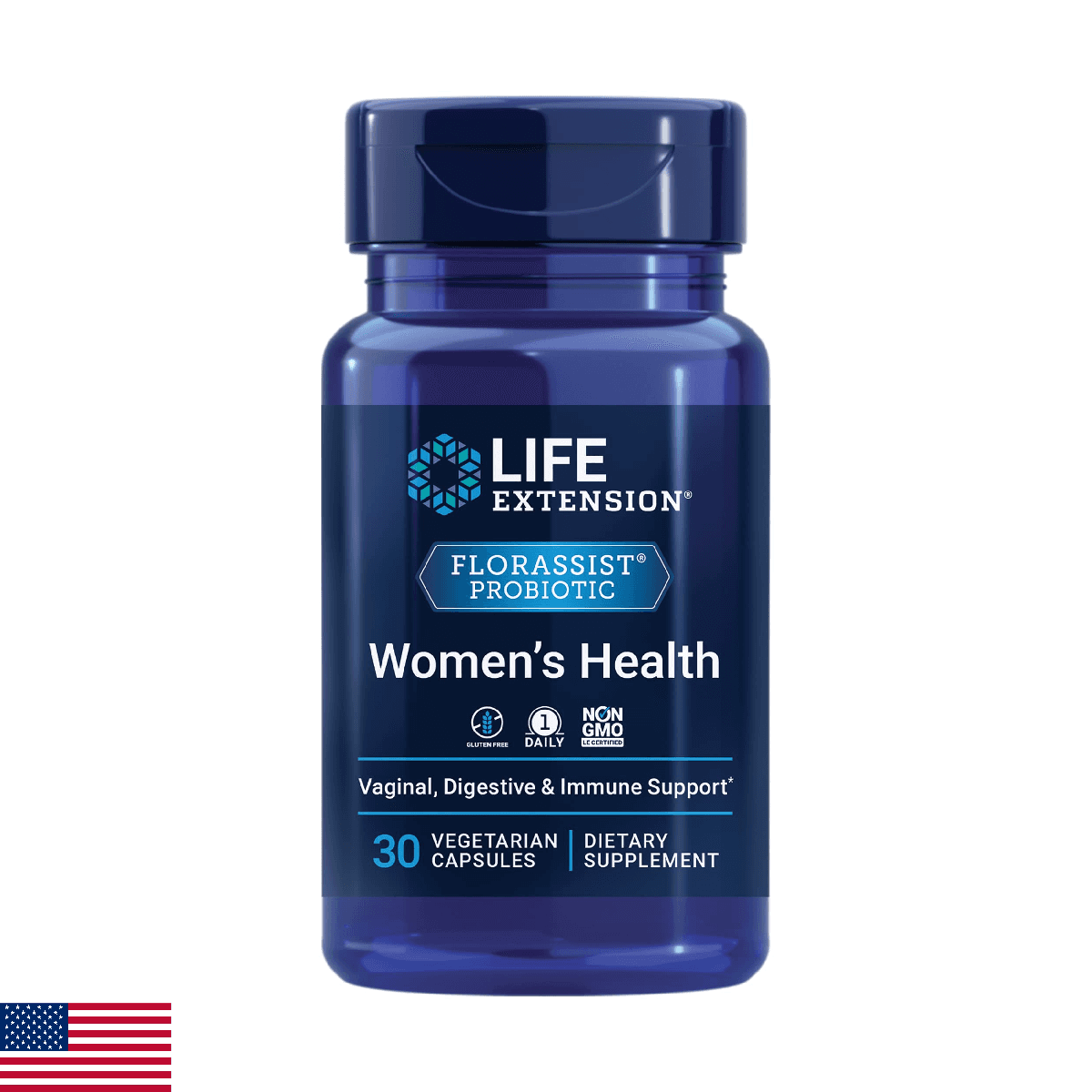 Life Extension FLORASSIST Probiotic Women's Health, 30 Caps - Vaginal, Digestive - Image 1