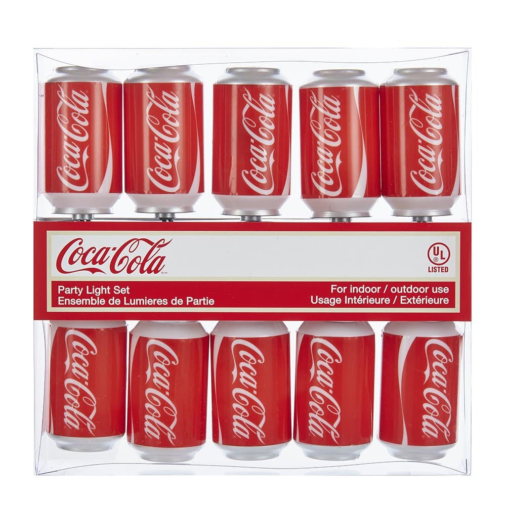 Kurt Adler CC0748 Coca-Cola Can Light Set, 10 Light - Thumbnail 2