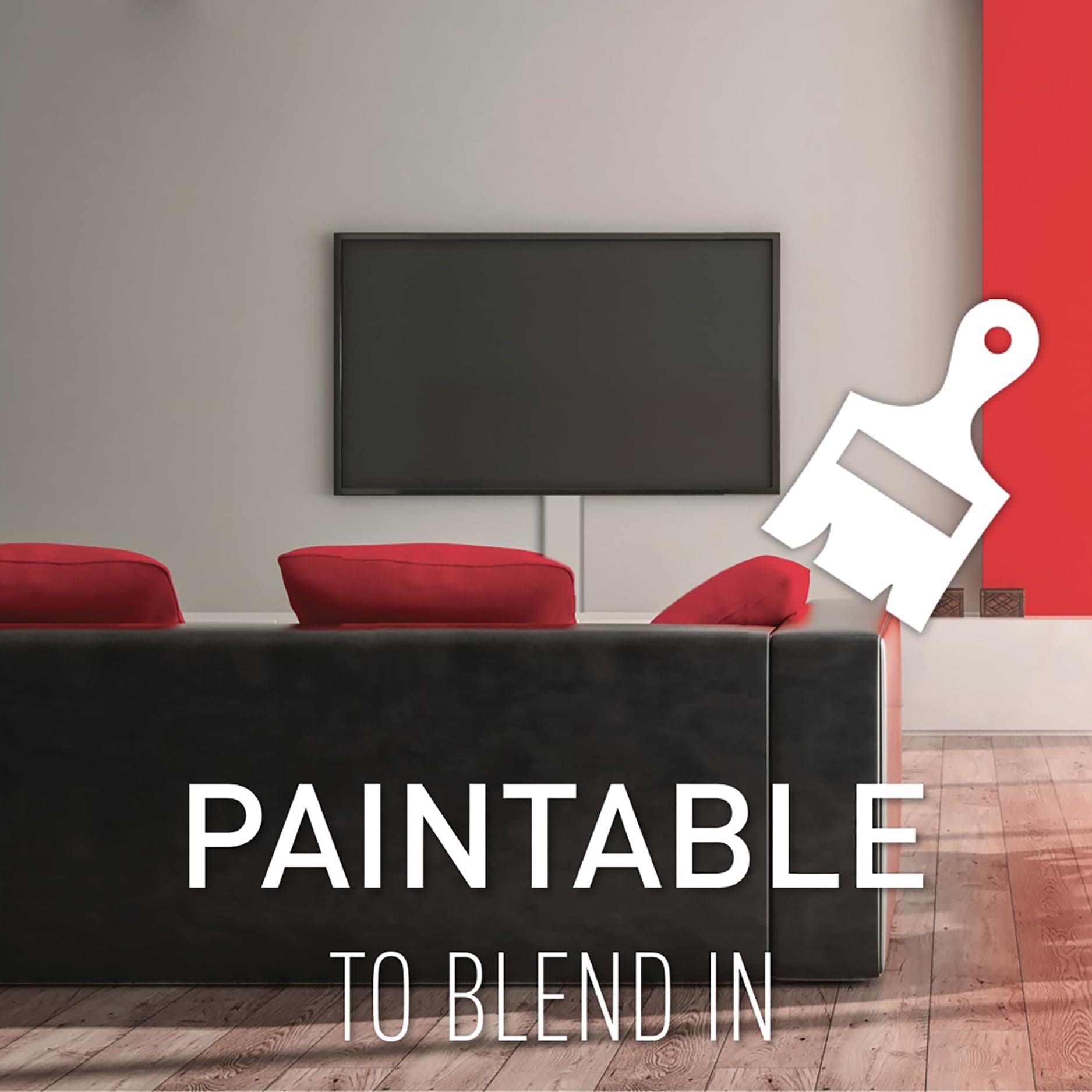 Legrand Wiremold C33 30 Inch Flat Screen TV Cord Cover Kit Organizer Wall Holds - Thumbnail 4