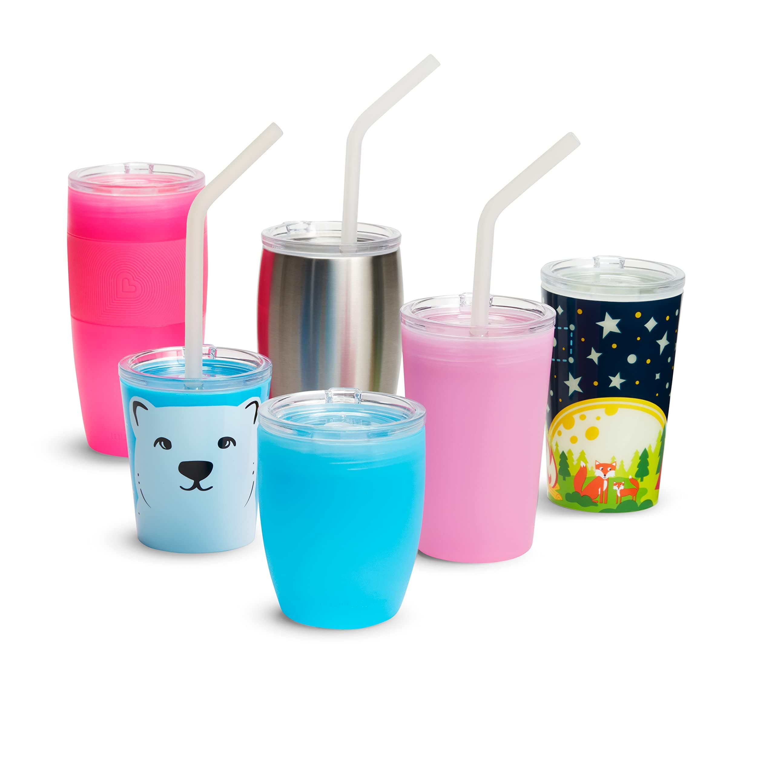 Munchkin Sippy Cup for Toddlers, Miracle 360 Stainless Steel with Straw Cup and - Thumbnail 9