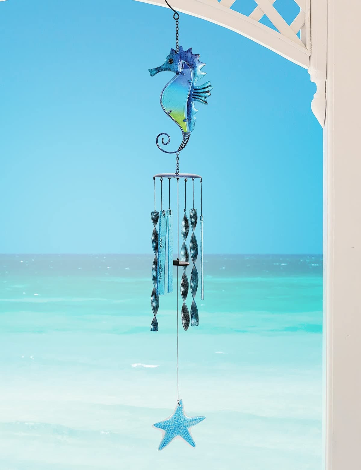 Sunset Vista Design Studios Beach Collection Wind Chime, Sea Horse - Thumbnail 2
