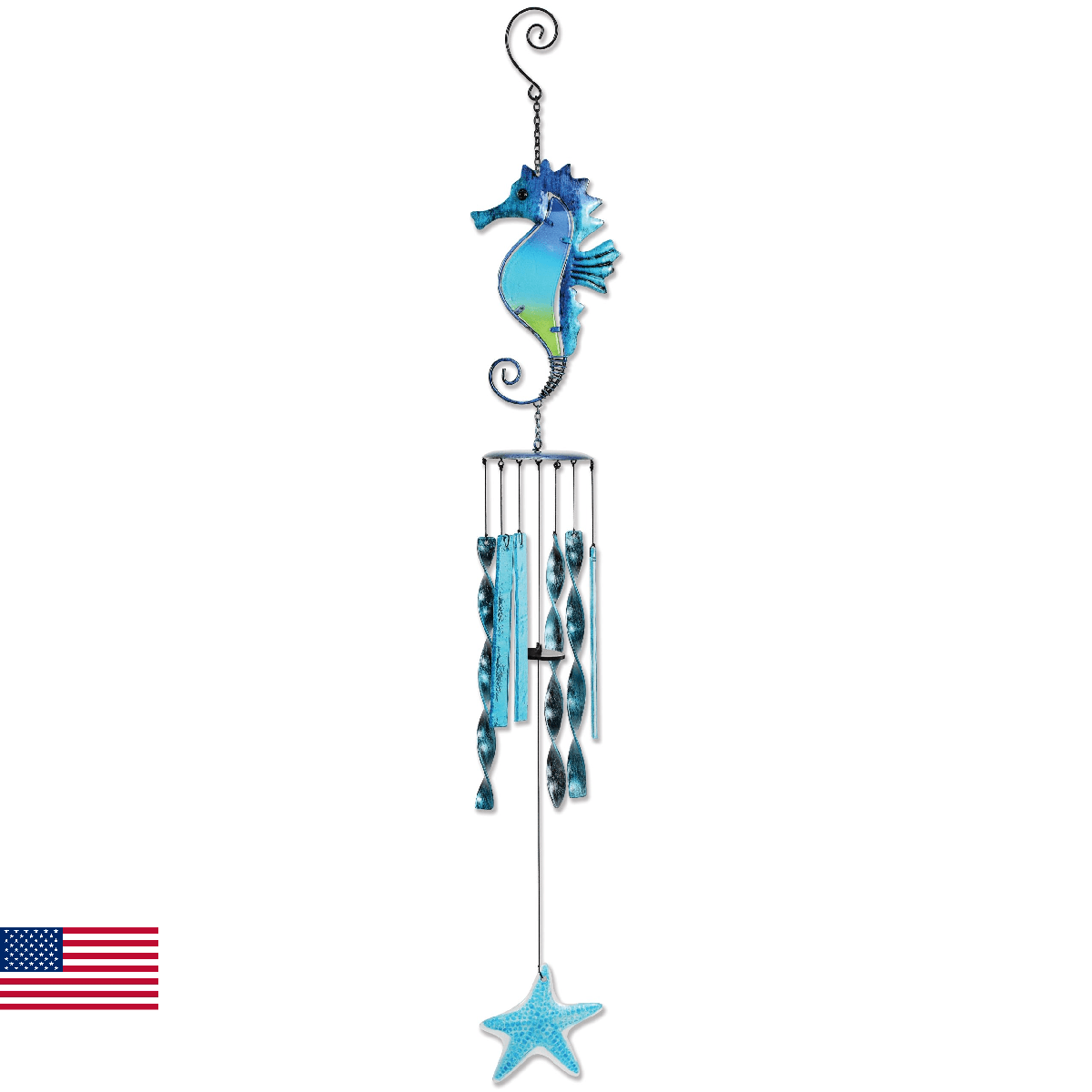 Sunset Vista Design Studios Beach Collection Wind Chime, Sea Horse - Image 1