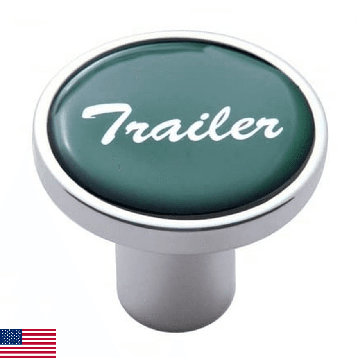United Pacific 23231 Air Brake Valve Control Knob Trailer Green Glossy Sticker - Image 1