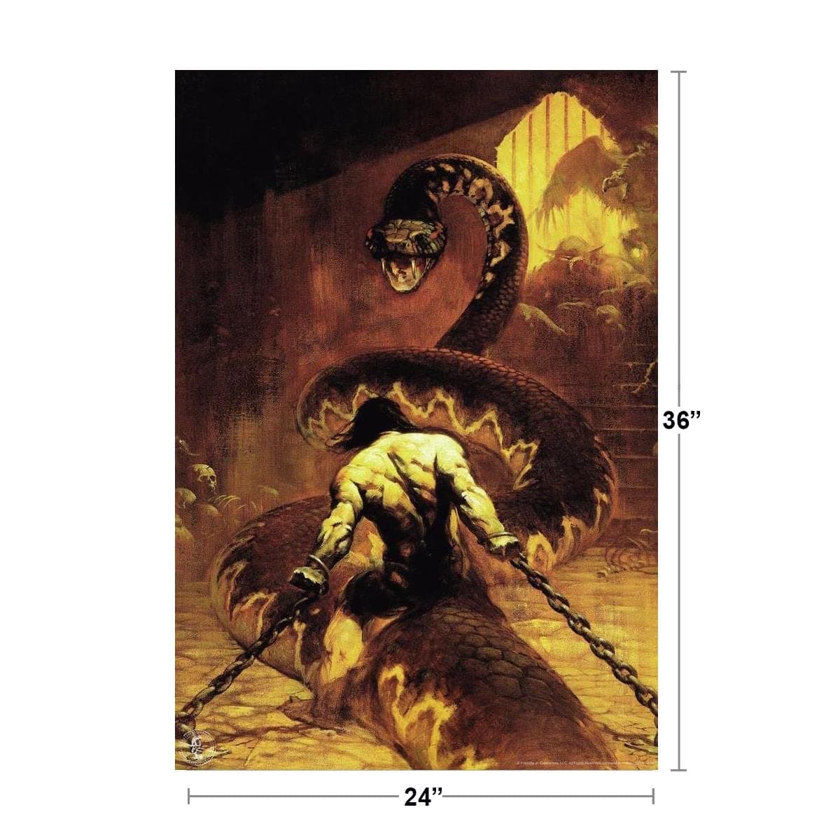 Chained by Frank Frazetta Wall Art Gothic Fantasy Decor Frank Frazetta Artwork S - Thumbnail 3