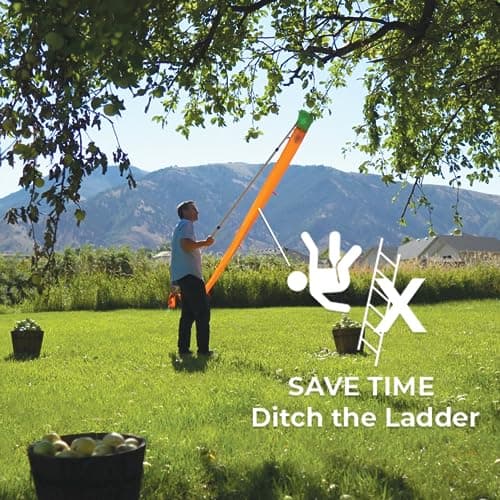 Easy Pickins EP-FH-1 Fruit Picker Basket with Funnel, Green - Thumbnail 4