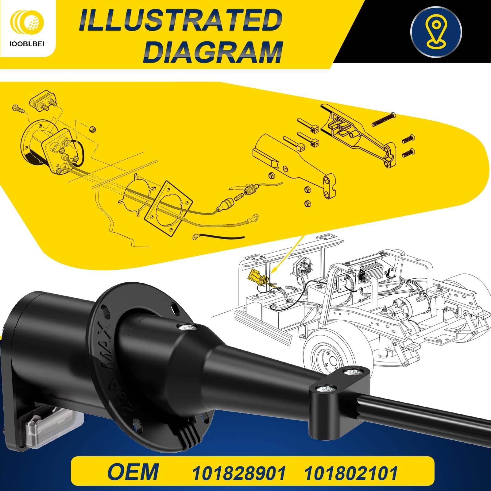 Club Car 48V Charging Port Plug Golf Cart Charger Receptacle Cord Handle Replace - Thumbnail 4