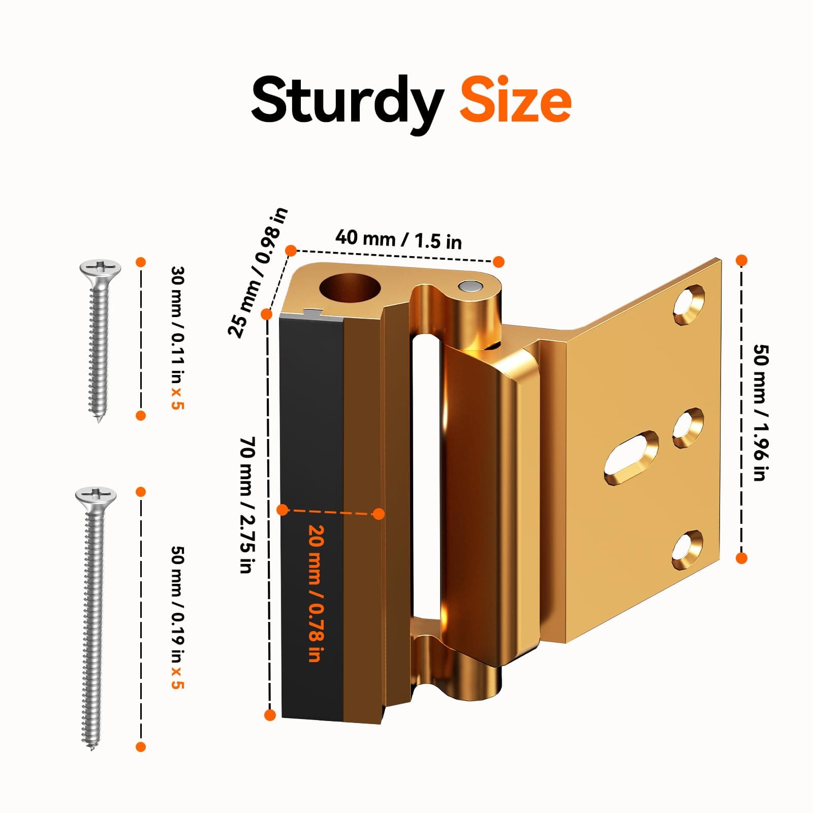 Tonitrui Home Security Door Reinforcement Lock for Front/Inward Swing Doors - Up - Thumbnail 6