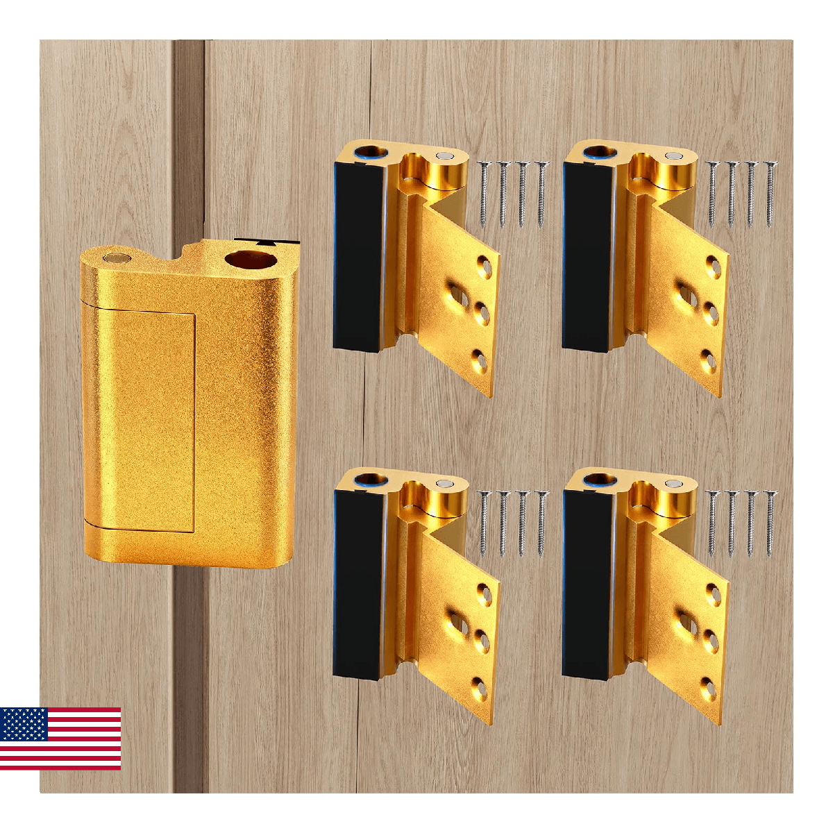 Tonitrui Home Security Door Reinforcement Lock for Front/Inward Swing Doors - Up - Image 1