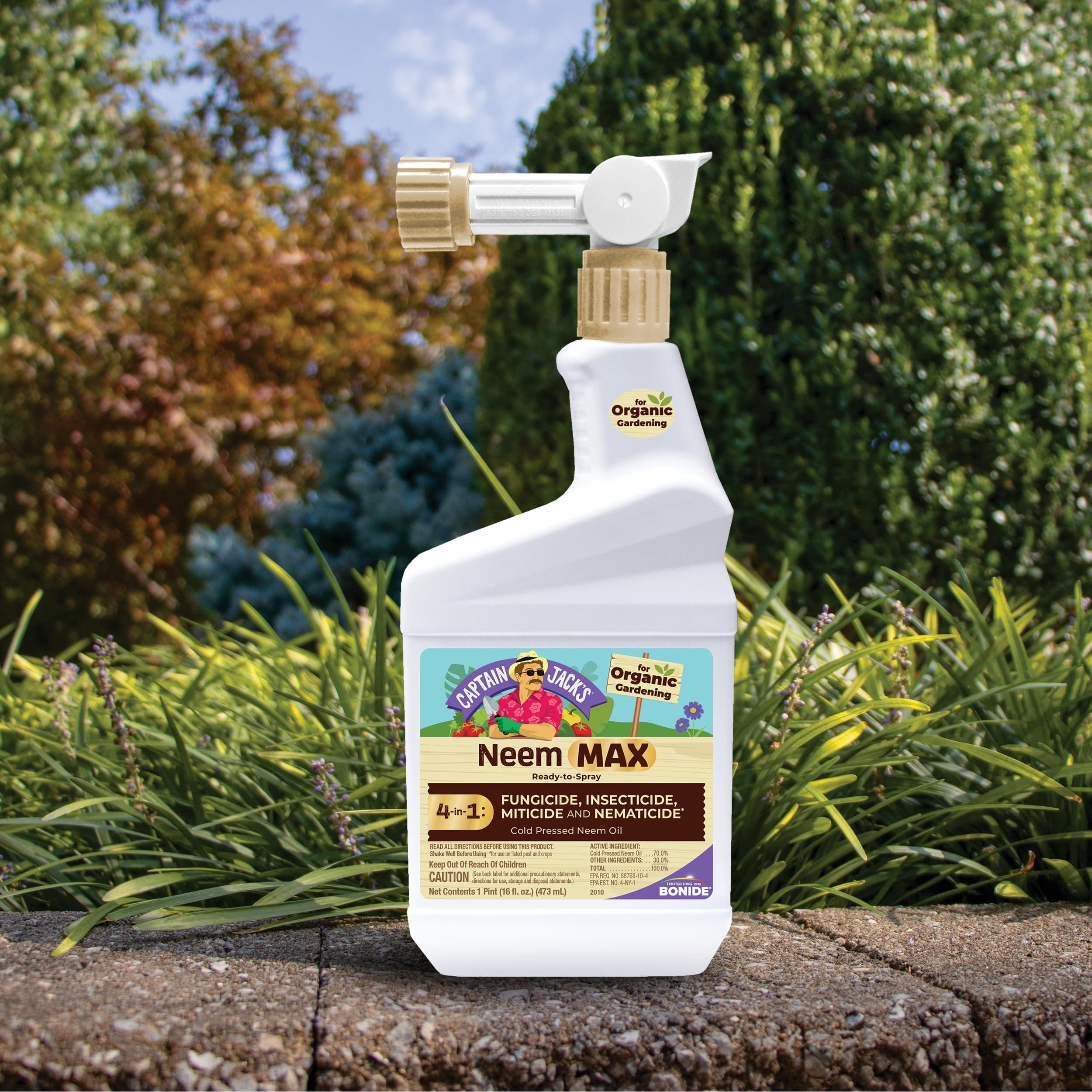 Bonide Captain Jack's Neem Max, 16 oz Ready-to-Spray Cold Pressed Neem Oil, Mult - Thumbnail 3