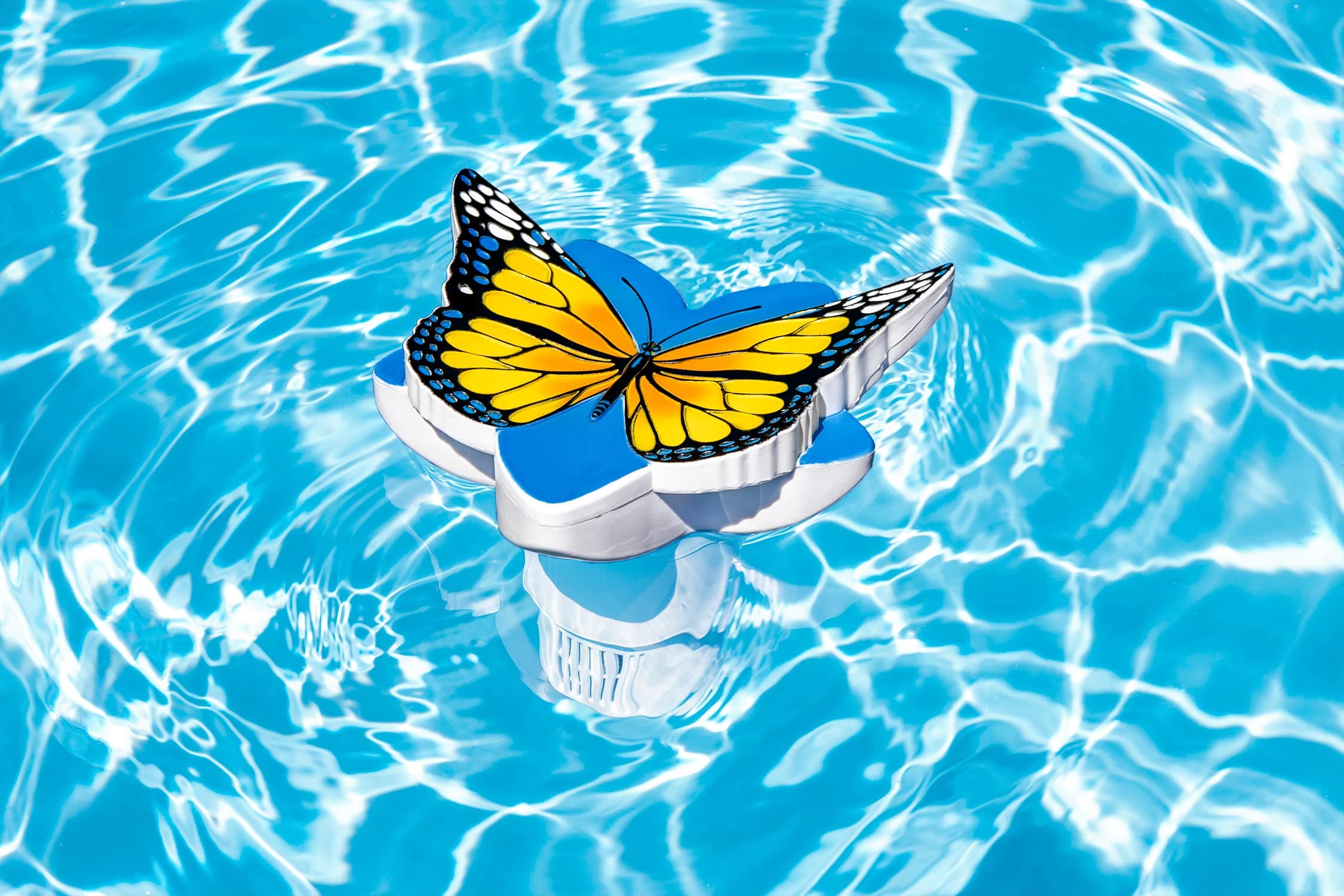 Poolmaster Chlorine Dispenser for Swimming Pools and Spas, Yellow Butterfly - Thumbnail 3