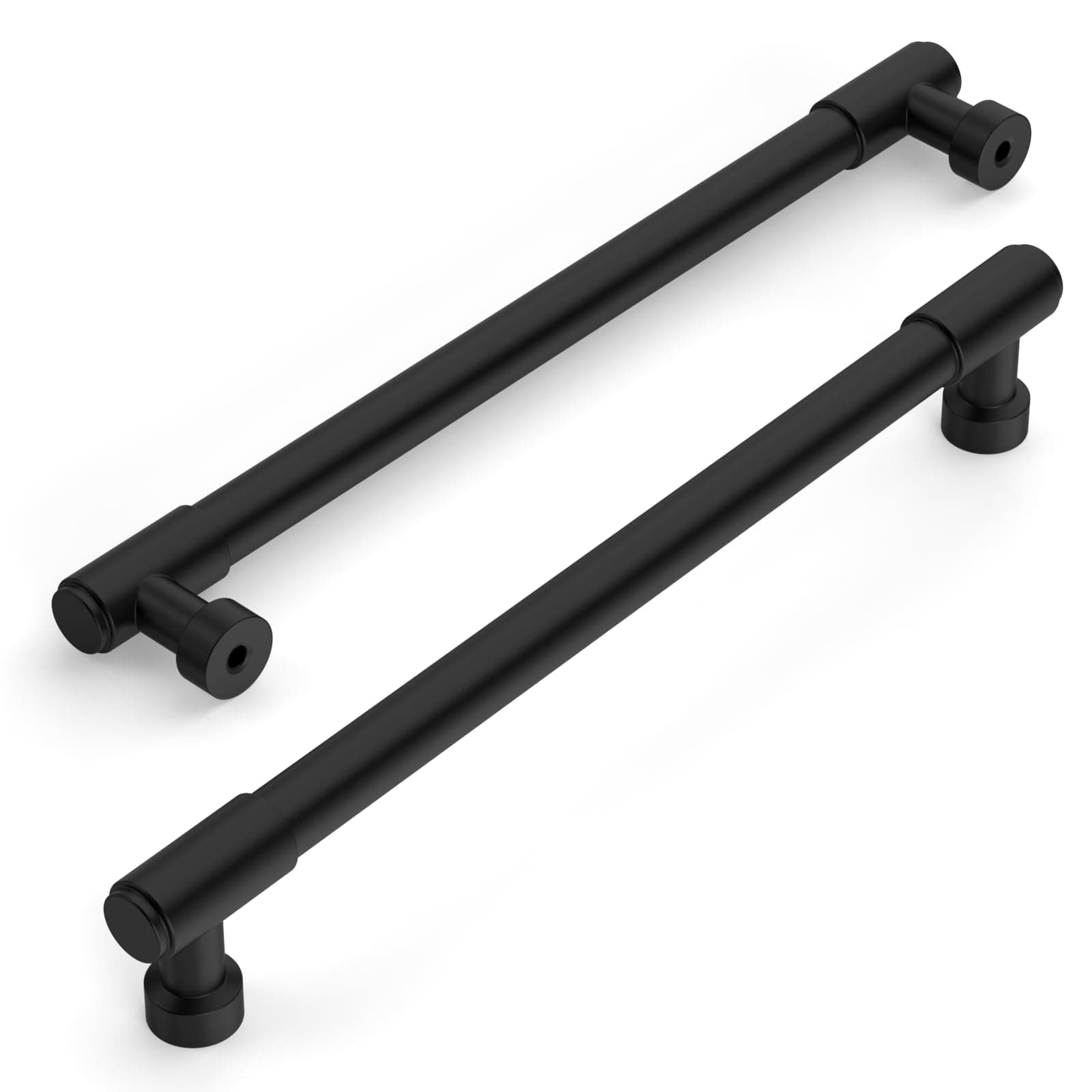 Amercdeco 10 Pack Matte Black Cabinet Pulls 7.5 Inch Hole Center Drawer Handles - Thumbnail 2