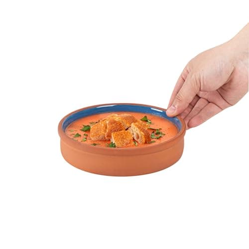 Restaurantware-Terra Tek 15.2 Ounce Terracotta Cazuelas, 2 Blue Glazed Clay Pots - Thumbnail 10