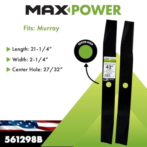 MaxPower 561298B Blade Set for 42" Murray Lawn Mower OEM Replaces 095101E701 924 - Thumbnail 2