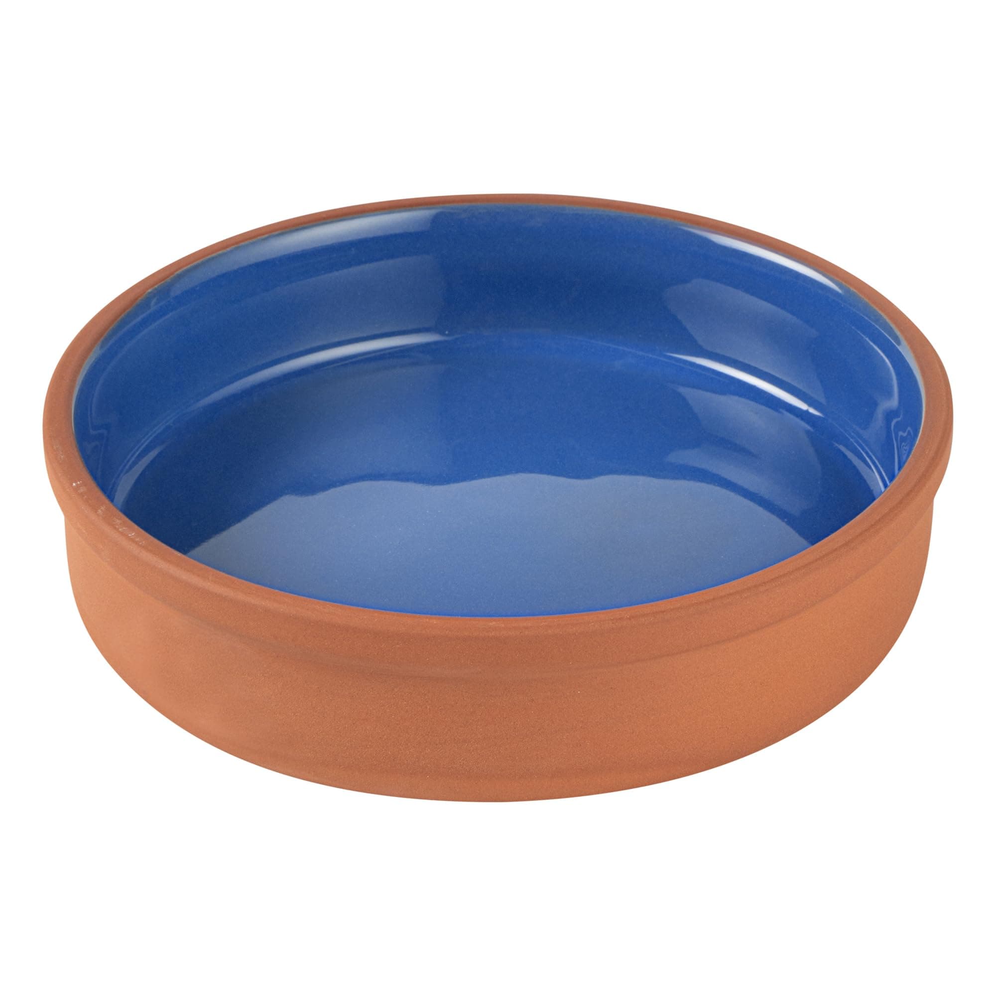 Restaurantware-Terra Tek 15.2 Ounce Terracotta Cazuelas, 2 Blue Glazed Clay Pots - Thumbnail 2
