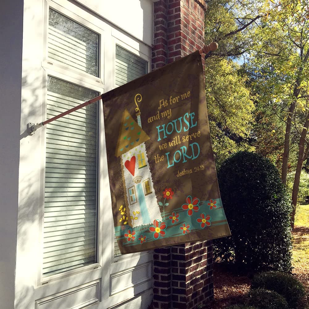 Caroline's Treasures VHA3005CHF As for Me and My House House Flag Large Porch Sl - Thumbnail 2